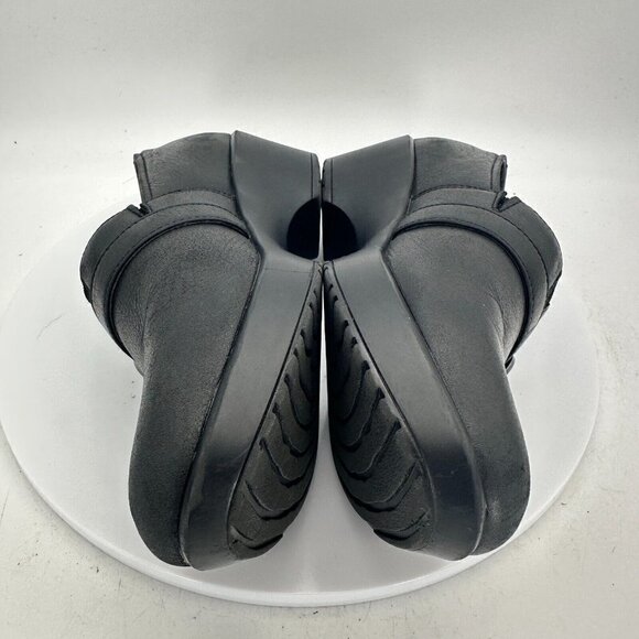 Dansko Jane Women Size 7 Black Leather Buckle Slip On Clog Shoes 9708020202 - Picture 9 of 13